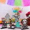 6 Pcs Day of The Dead Wooden Table Centerpiece Dia De Los Muertos Mexican Table Decorations Halloween Table Topper